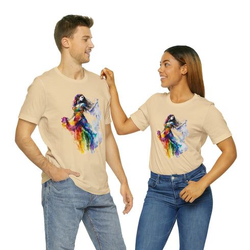 Rainbow Belly Dancer's Pose - Short Sleeve Tee